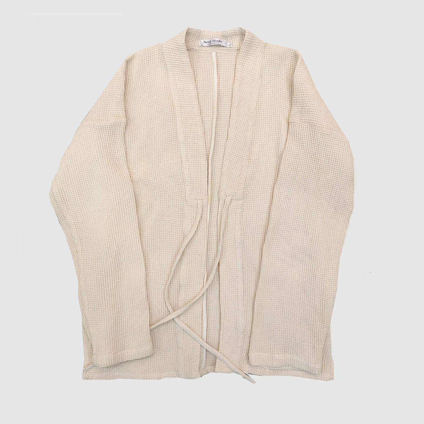 Cotton Waffle kimono soft thick 3D weave cotton kimono slim fit kimono with regular sleeves
