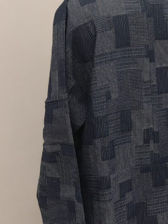 High collar Hanfu style denim top unisex Hanfu