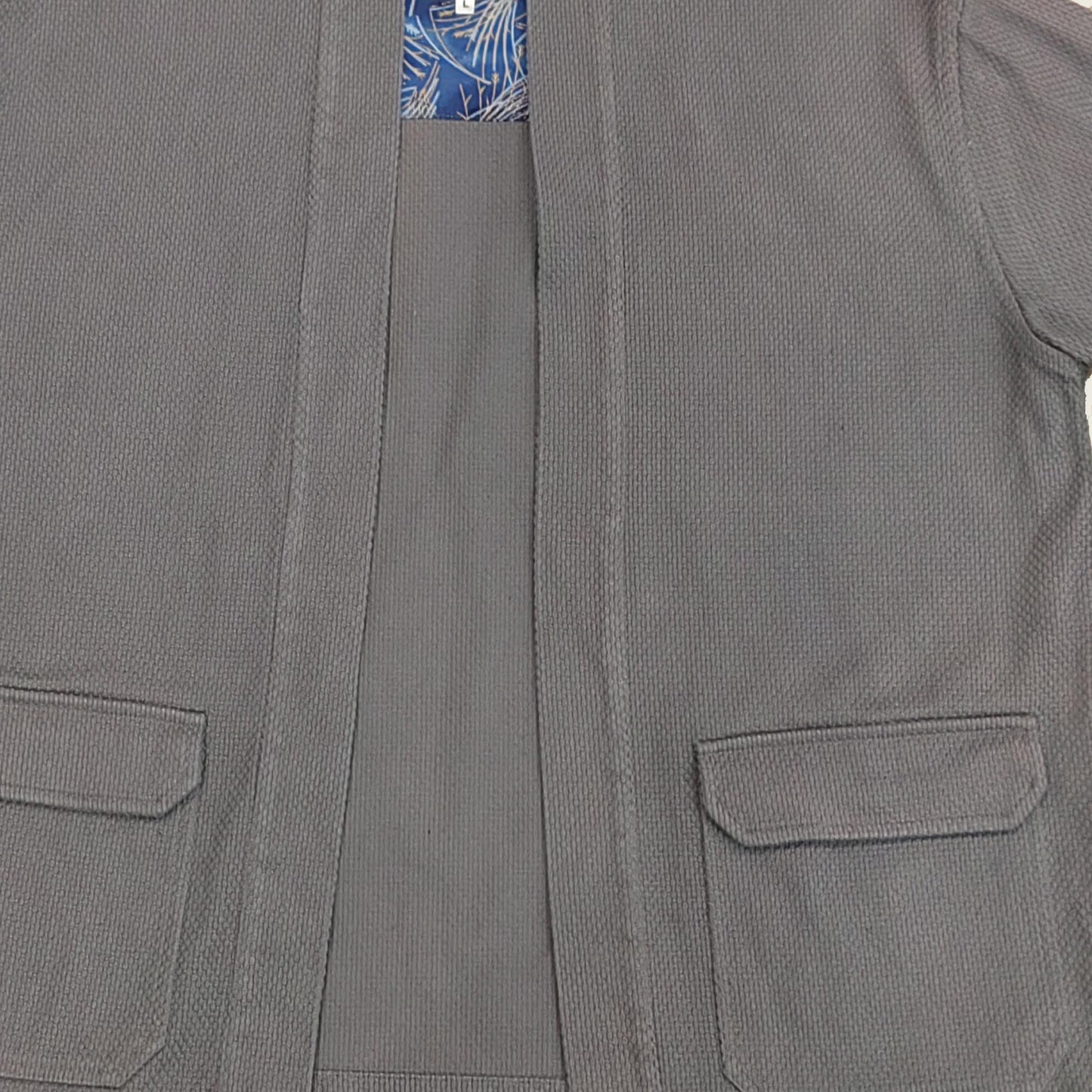 Sashiko kimono jacket Gray color thick cotton sashiko jacket casual kimono jacket unisex