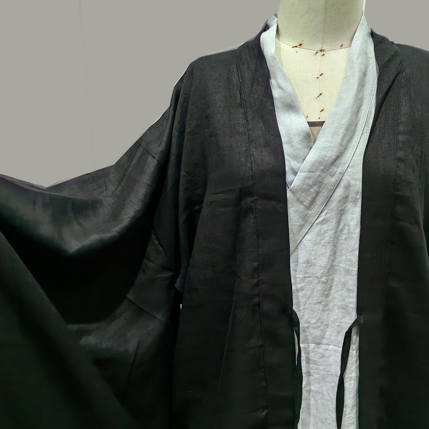 Swallow top Hanfu style extra large sleeves with swallow tail linen top