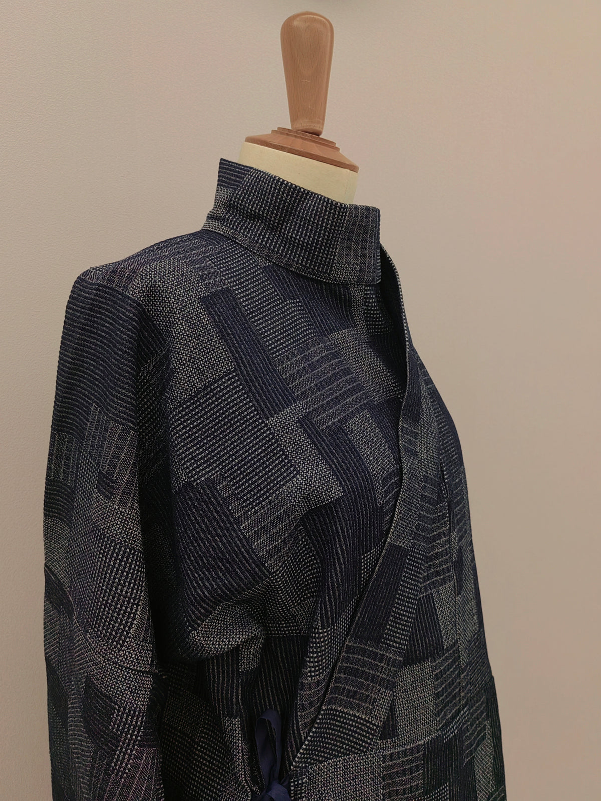 High collar Hanfu style denim top unisex Hanfu