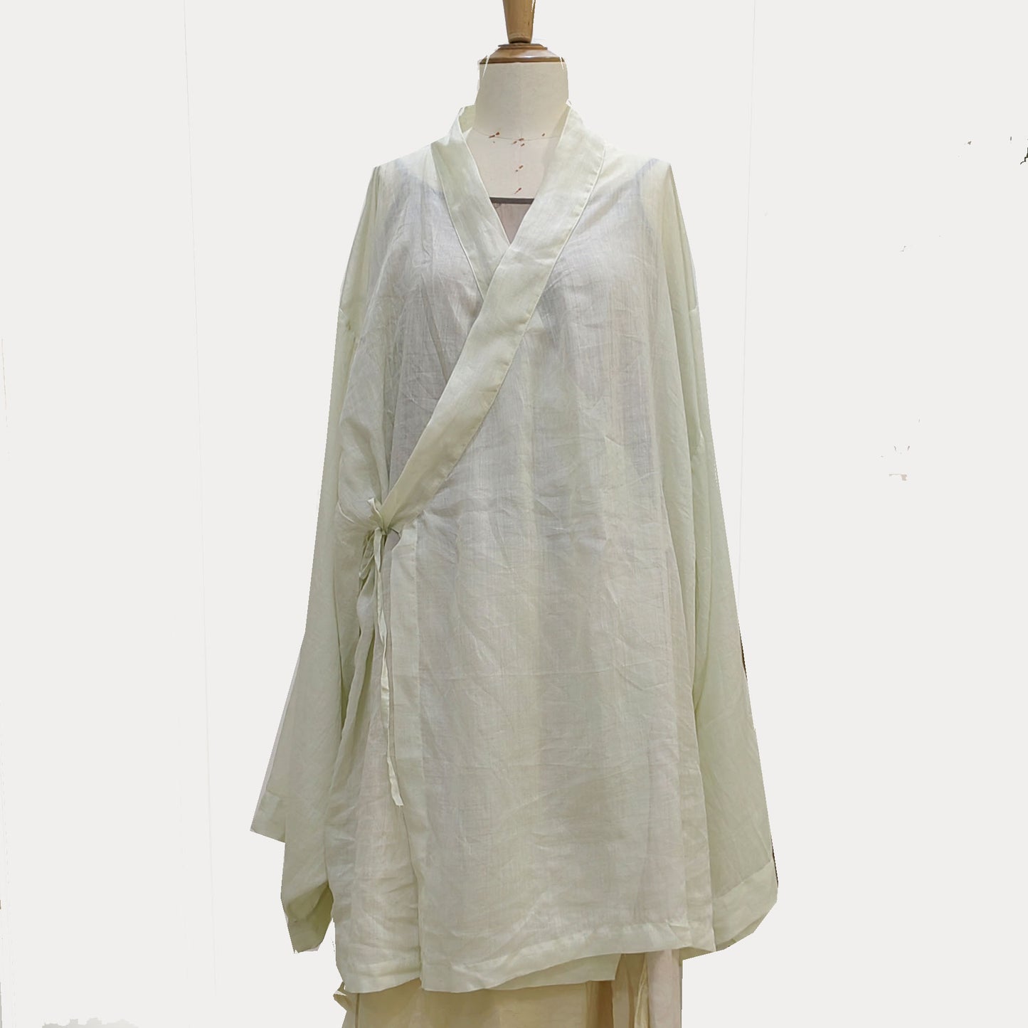 Light weight Ramie fabric large sleeves Hanfu top