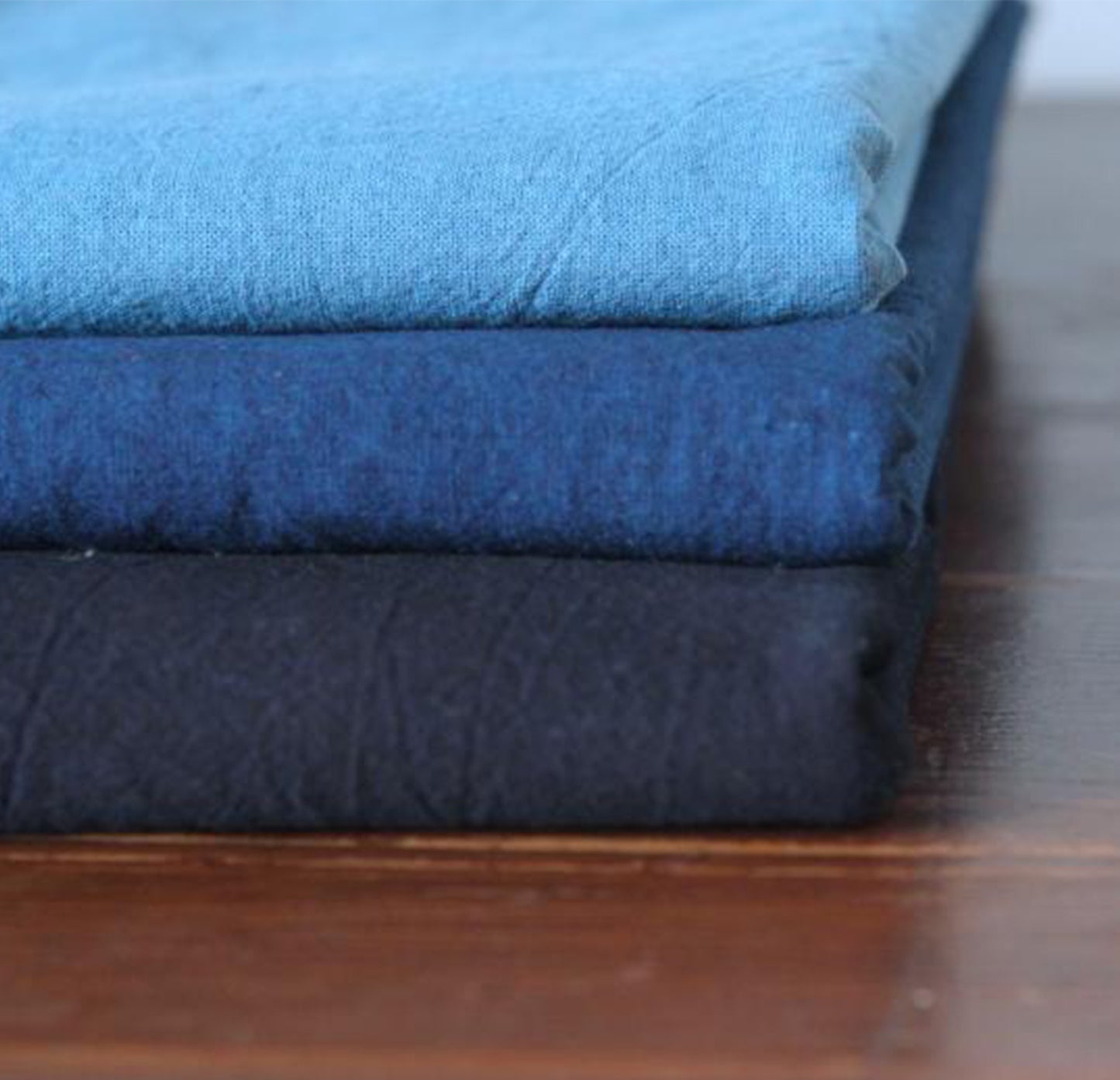 Plant dyed indigo fabric woad dyeing cotton fabric different blue tone wide width cotton poplin fabric
