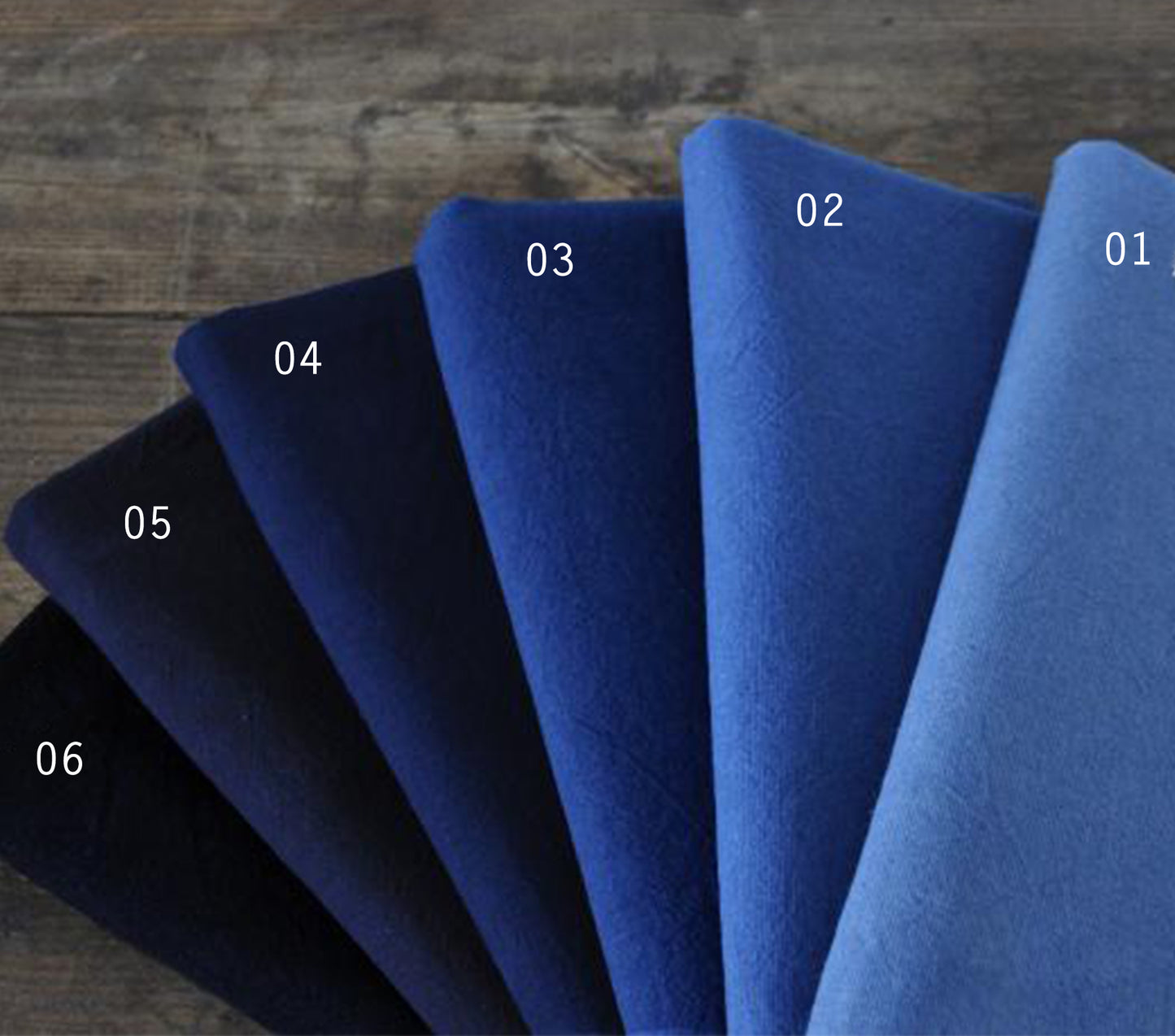 Plant dyed indigo fabric woad dyeing cotton fabric different blue tone wide width cotton poplin fabric