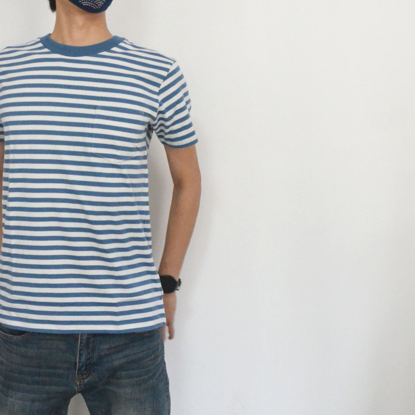 Blue Strips Sailors T-shirt Blue Strips Tees Retro T-shirt Unisex Pocket Tees Cotton Blue striped shirt Sailor T shirt Top Neza Studio