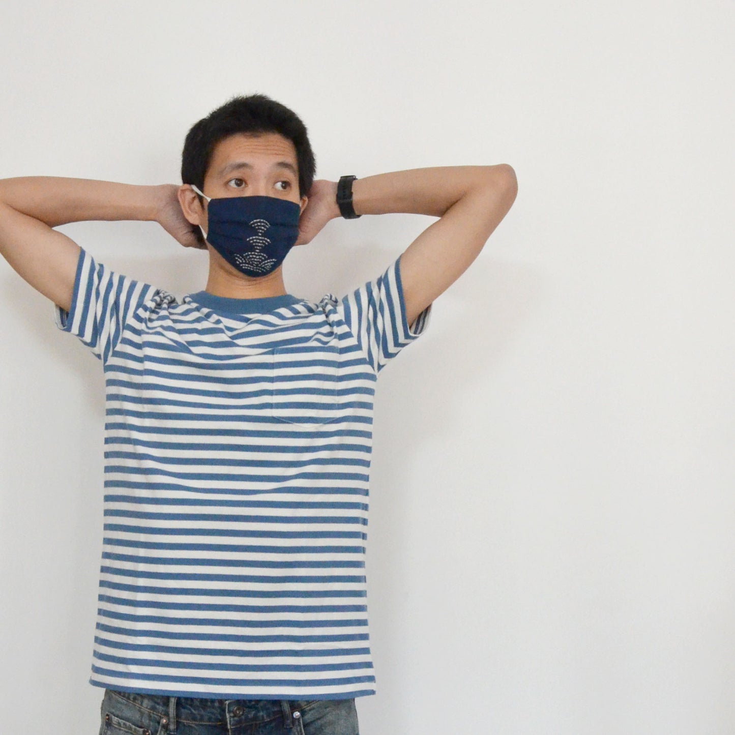 Blue Strips Sailors T-shirt Blue Strips Tees Retro T-shirt Unisex Pocket Tees Cotton Blue striped shirt Sailor T shirt Top Neza Studio