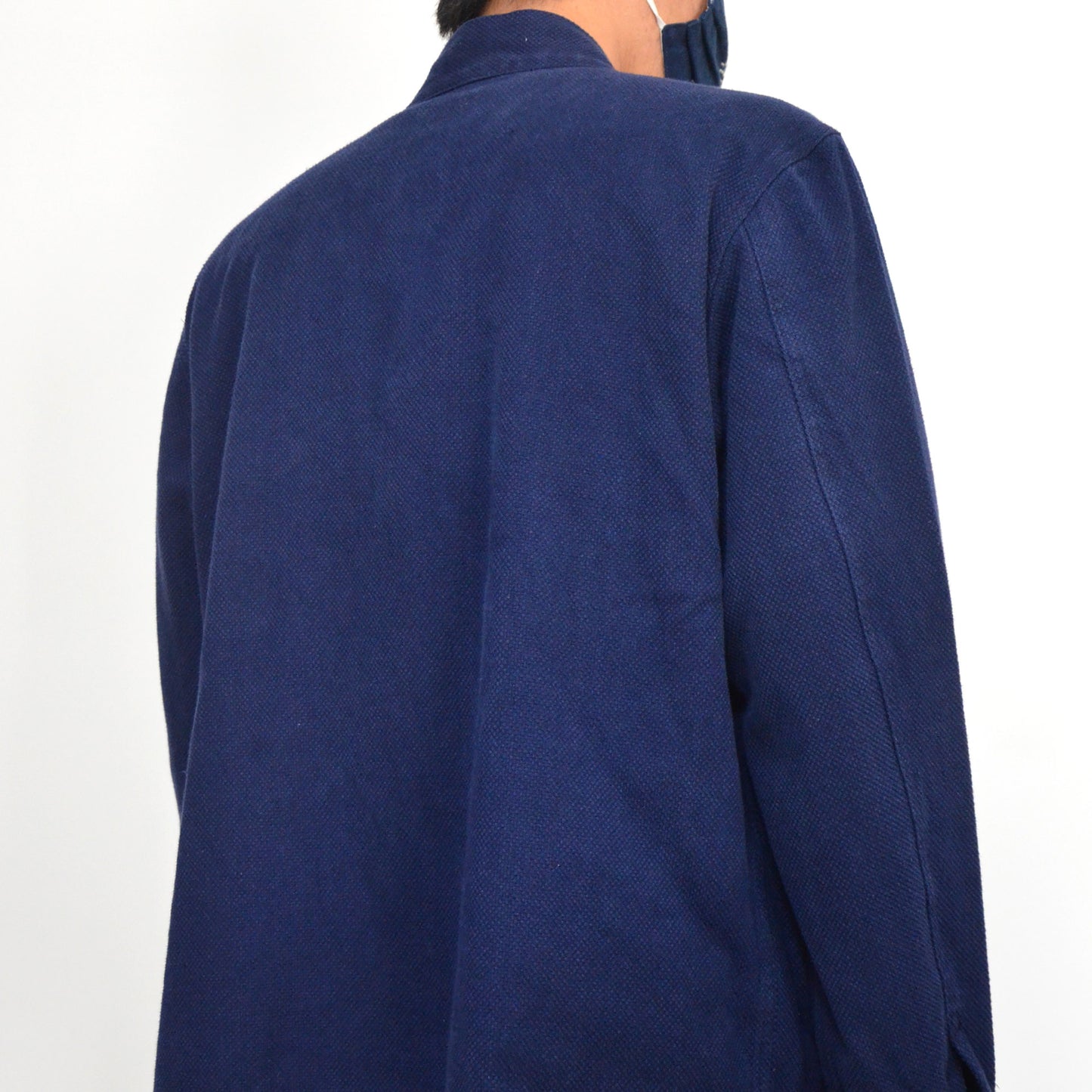 Neza Studio Multi pocket sashiko kimono jacket Indigo blue sashiko jacket loose fit kimono