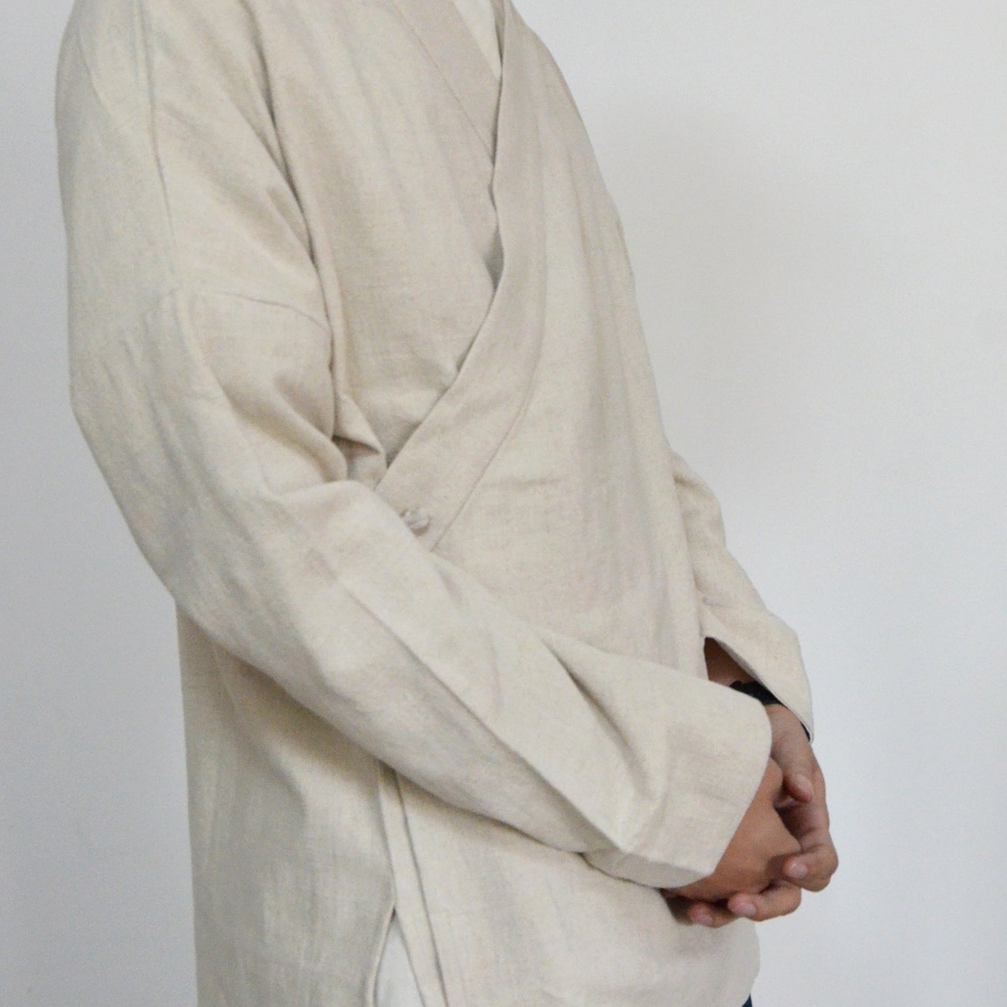 Hanfu Shirt Linen Hanfu drawstring Shirt dress Chinese Hanfu Top Hanfu Linen Kimono Neza Studio Custom Made Kimono Jacket Hanfu Top Modified