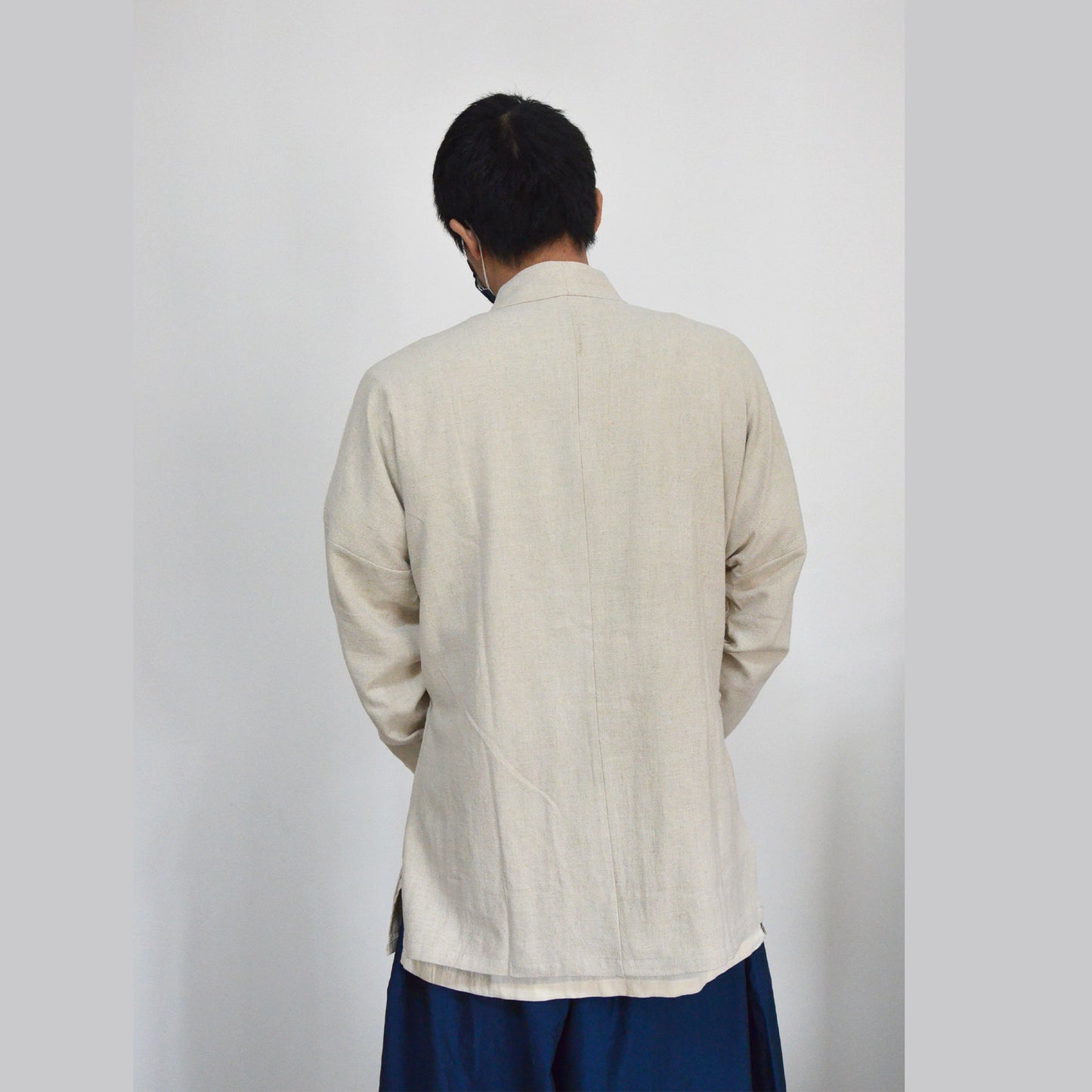 Hanfu Shirt Linen Hanfu drawstring Shirt dress Chinese Hanfu Top Hanfu Linen Kimono Neza Studio Custom Made Kimono Jacket Hanfu Top Modified