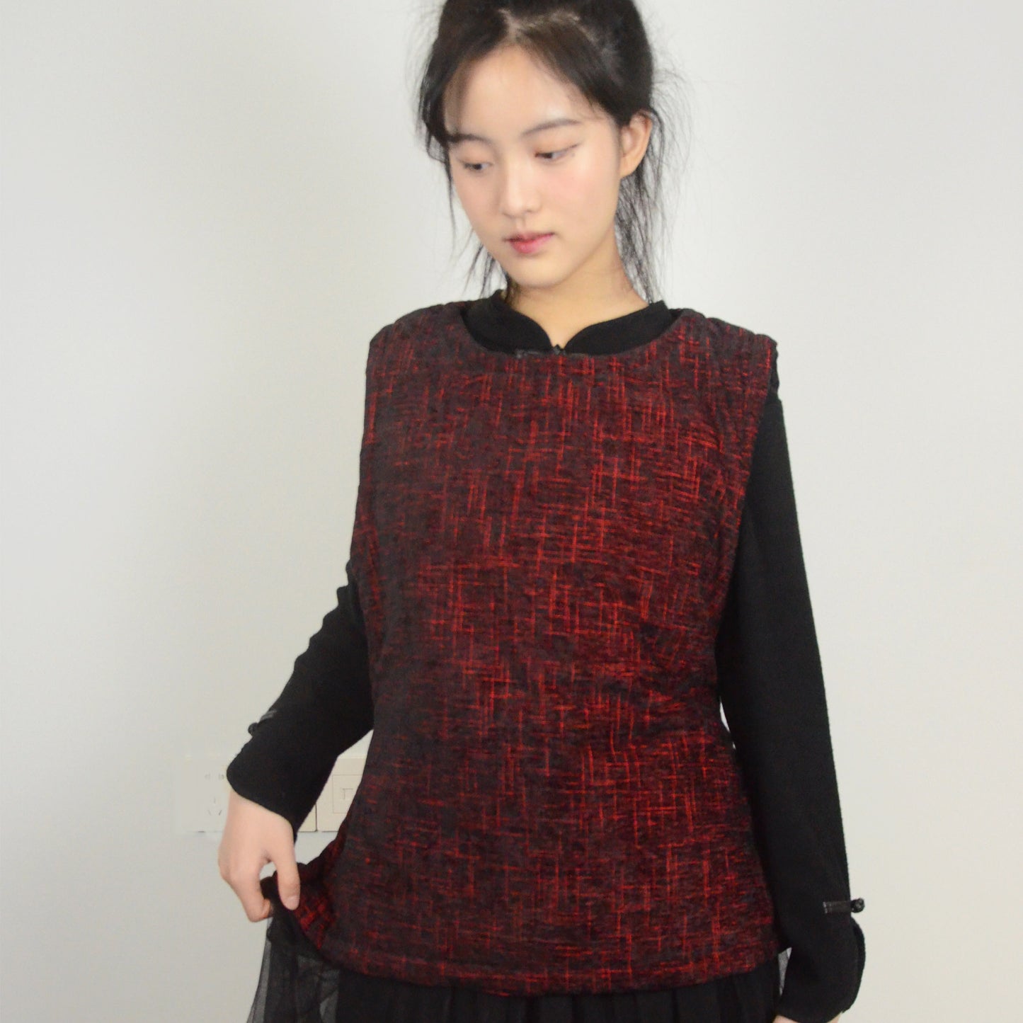 Quilted vest flexible padded vest winter vest padded gilet unisex vest padded top red padded vest winter vest