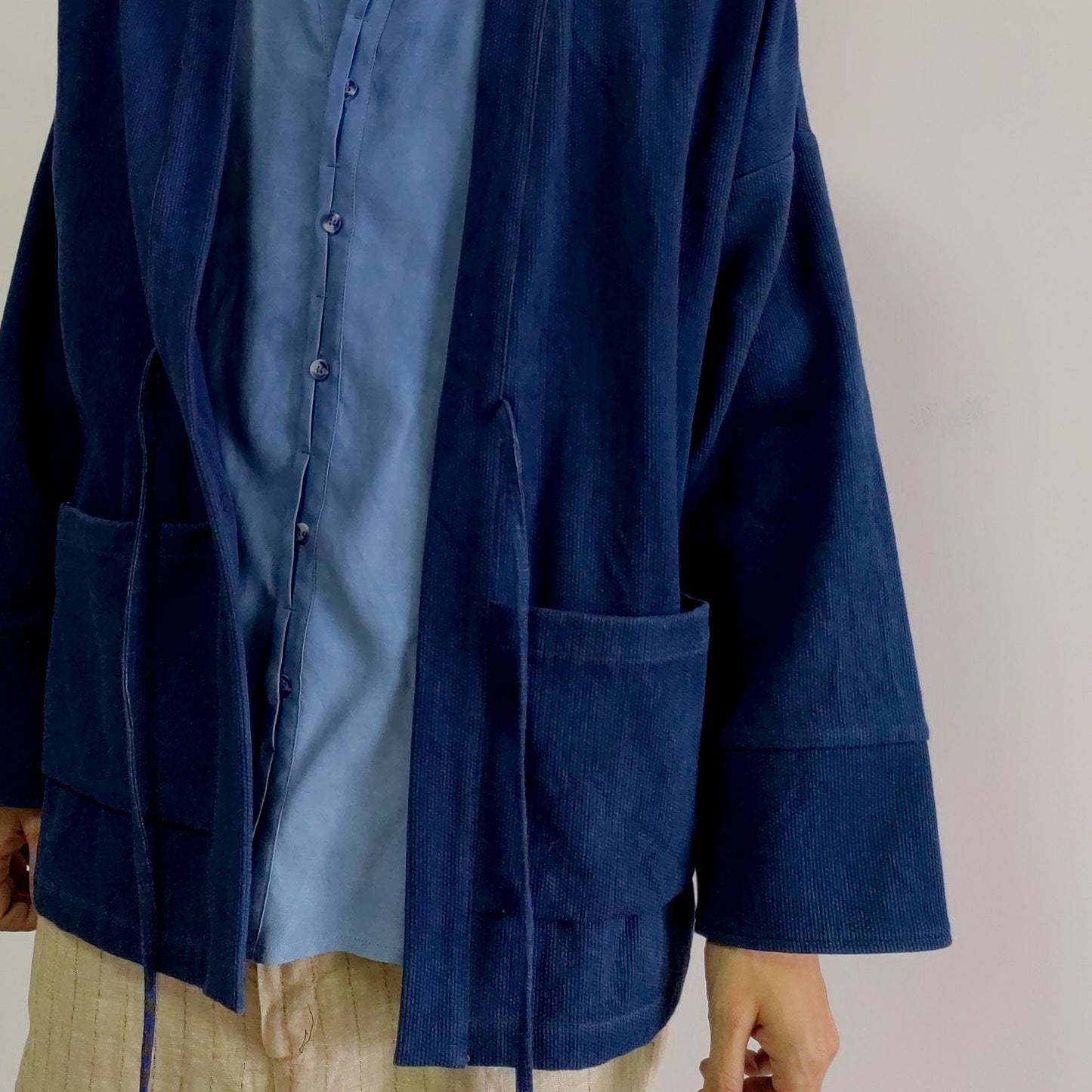 Kimono Indigo Blue Plant dye sashiko fabric heavy weigth sashiko indigo cotton kimono jacket hand dyed kimono