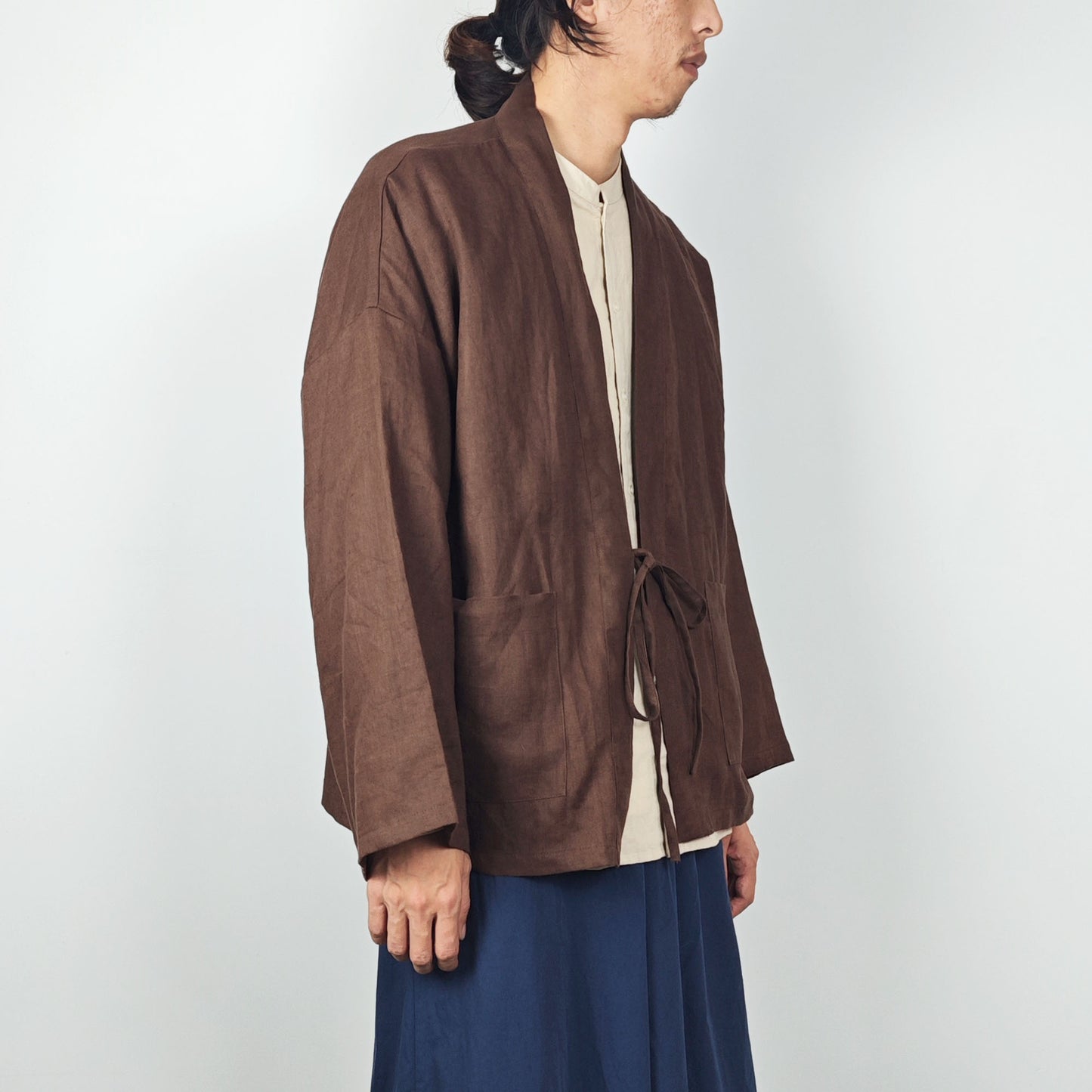 Linen Kimono Top Linen Noragi Top Unisex Linen Kimono jacket Kimono shirt Japanese Kimono cardigan  Linen Hanfu Top Hanfu Jacket Linen Hanfu