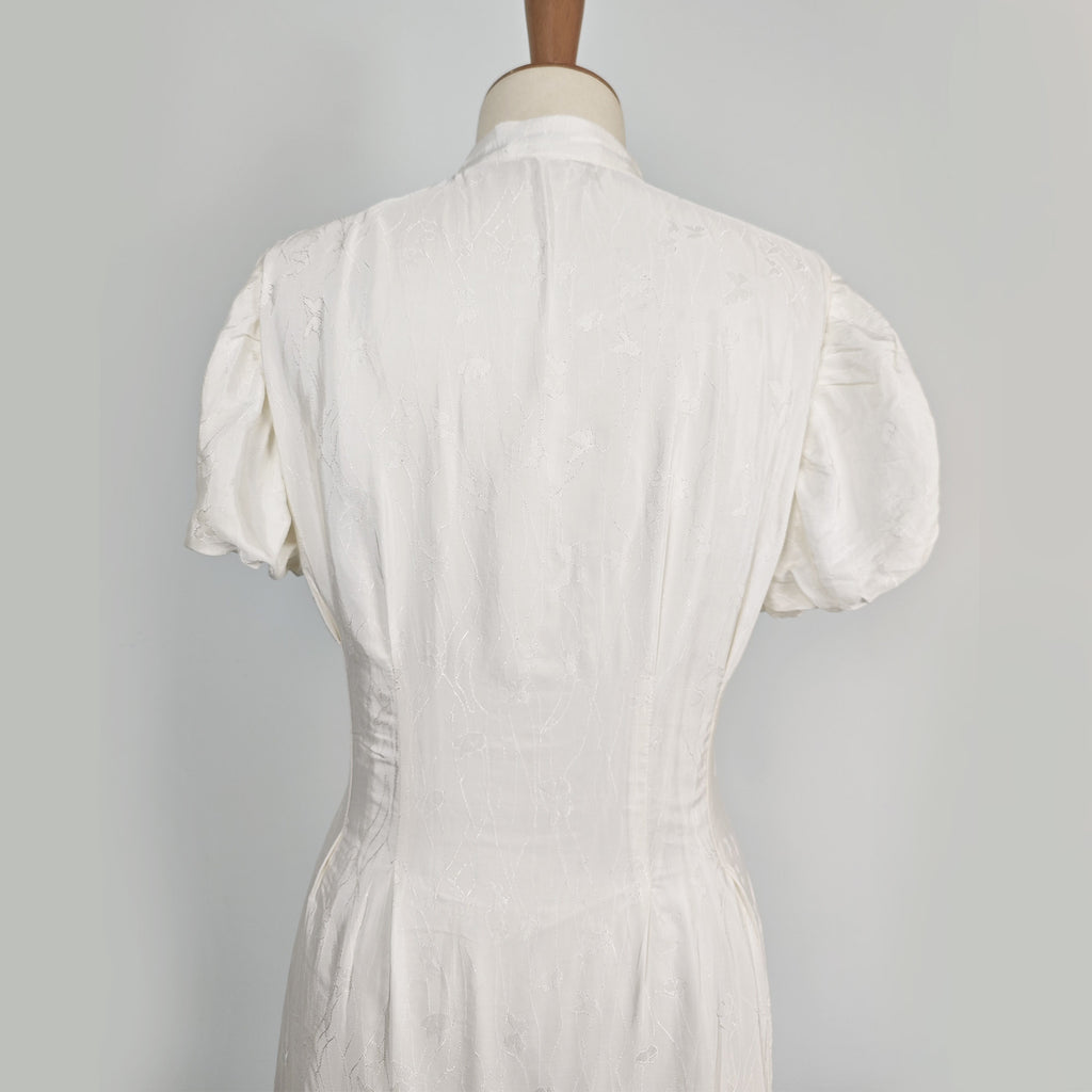 Fitted Qipao dress with puffy sleeves Chinese Qipao dress silky rayon fabric