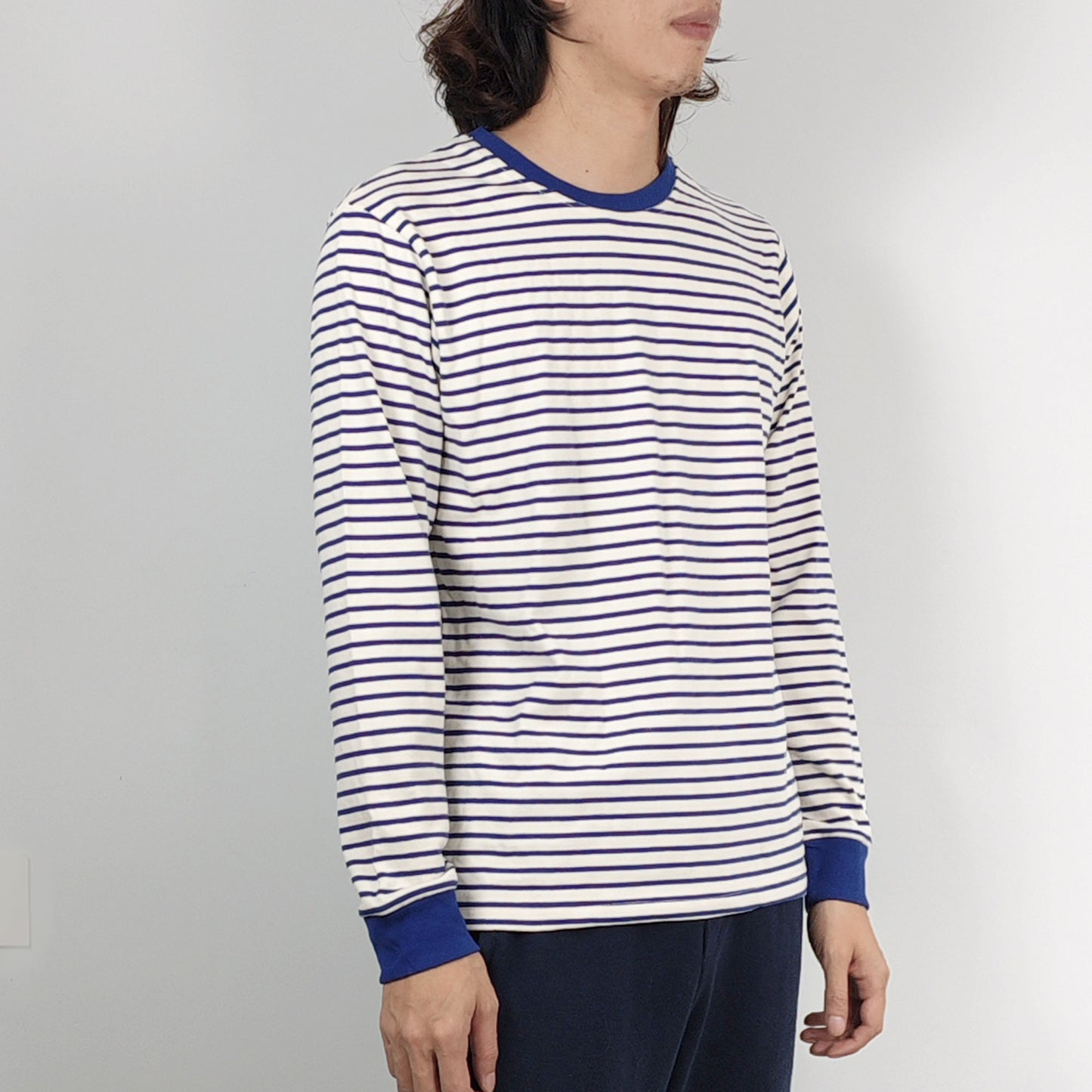 Retro style Striped long sleeves T shirt sailor T shirt regular fit striped jersey top sailor top