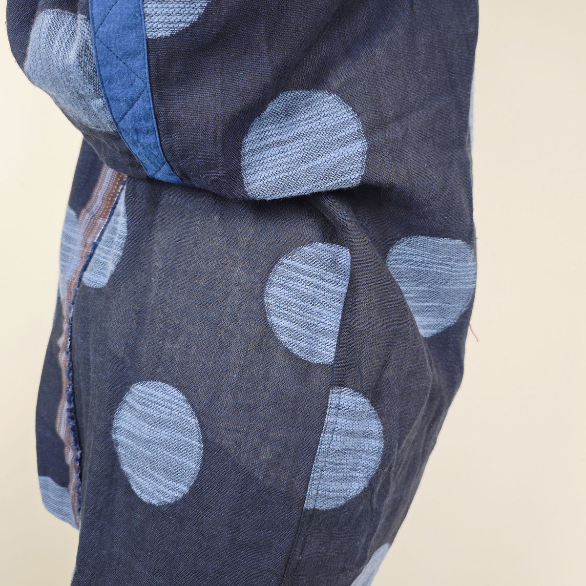Indigo blue dye Cotton Polka dots Kimono light weight kimono Indigo kimono polka dot blue kimono shirt summer kimono blouse loose fit