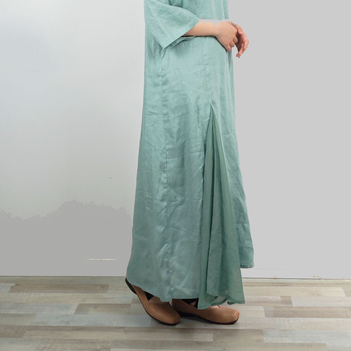 Mint Green Linen dress Chinese style dress Linen dress women's linen dress loose fit Qipao dress modified Qipao dress Mint Green dress