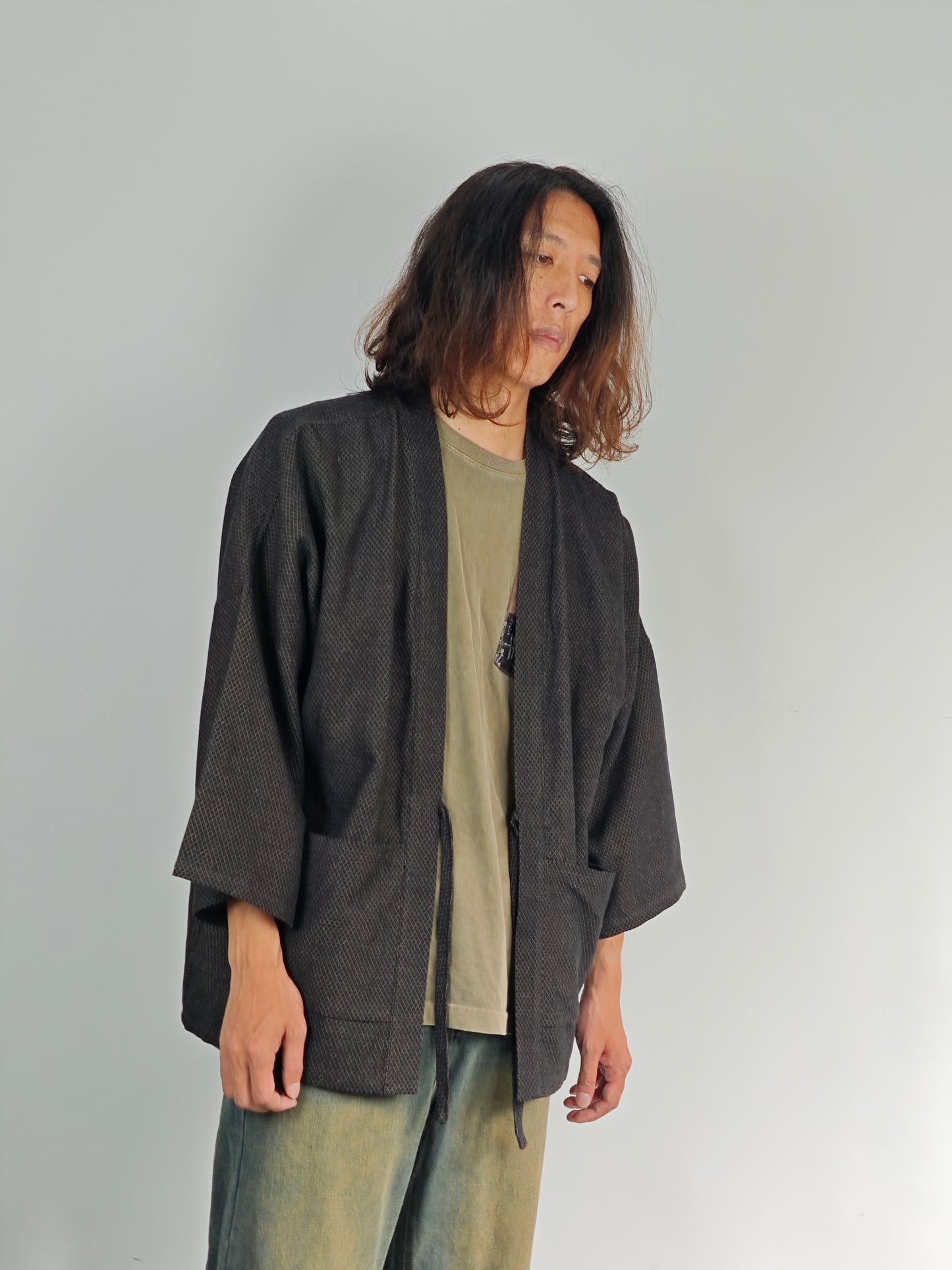 Kimono top Kimono jacket dark brown kimono top Japanese Kimono jacket for men spring kimono shirt kimono