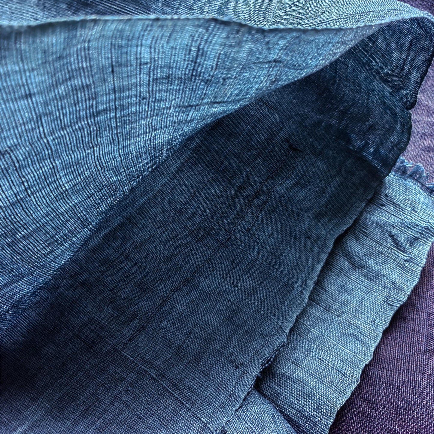 Hand woven hemp fabric Natural Indigo dyeing hemp sheet 4 colors available