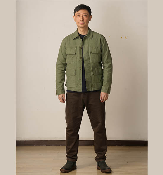 Army Green pocket jacket cotton jacket BDU jacket WWII US Army Combat Field Jacket retro military jacket army jacket