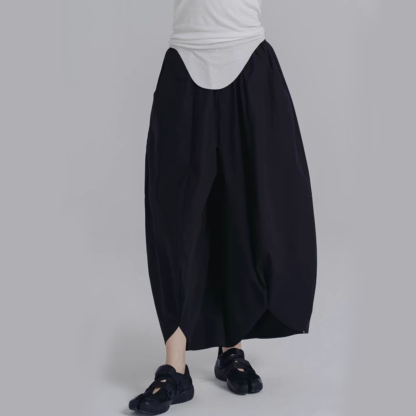 Cotton bud shape pants black cotton pants black cotton loose fit pants
