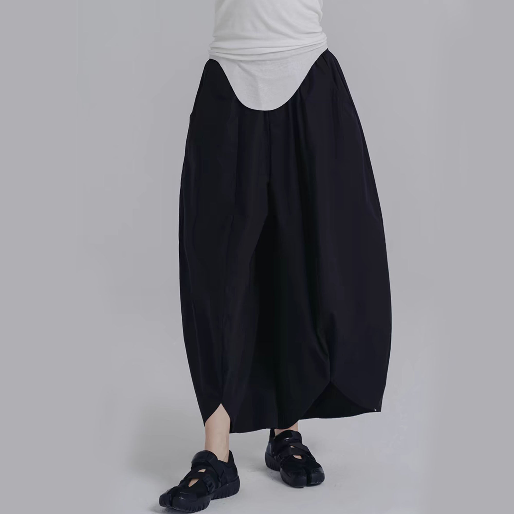 Cotton bud shape pants black cotton pants black cotton loose fit pants
