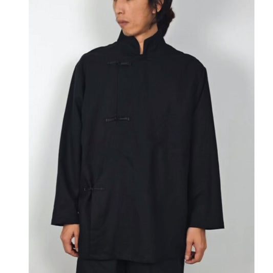 Black tang suit top oversize fit
