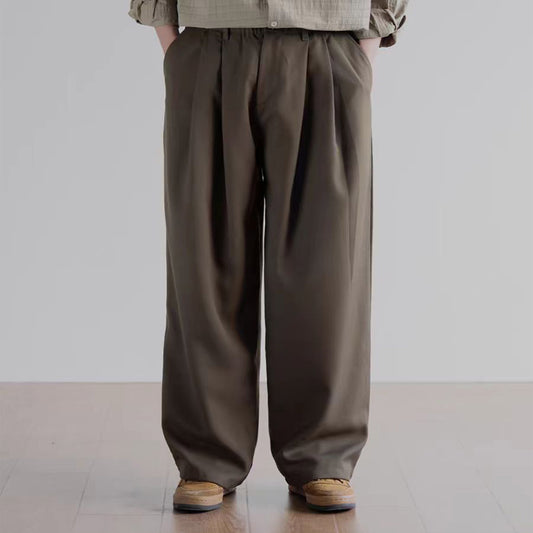 Unisex Loose fit pants elastic band waist wide leg loose fit pants