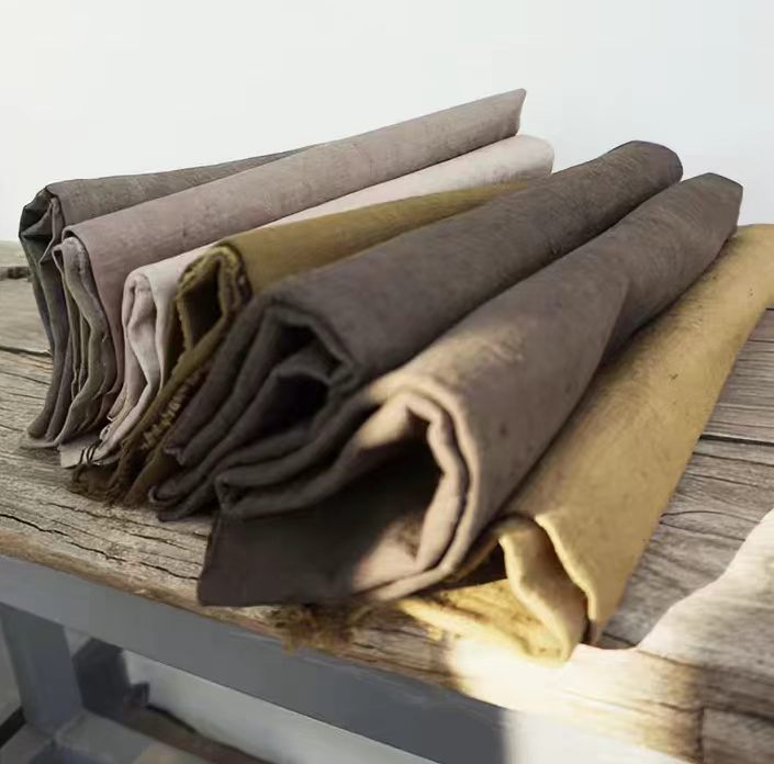 Plant dyeing cotton fabric Onion skin and yam dyeing
