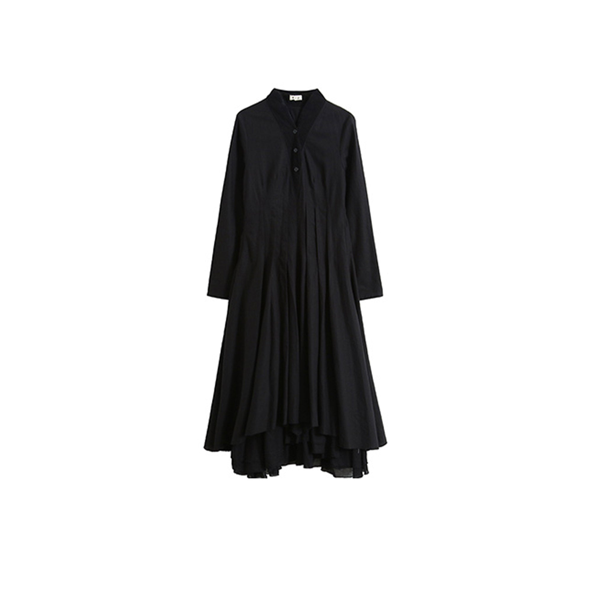 Retro style long dress linen cotton dress long sleeves layered dress