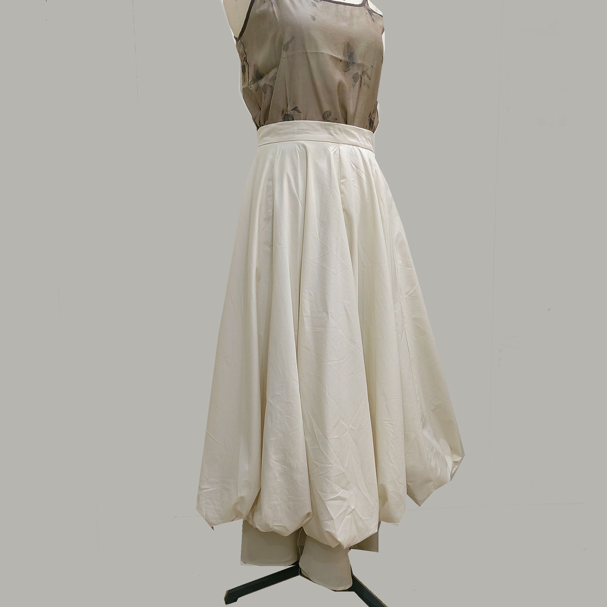 Double layer balloon skirt cotton bud skirt large volume