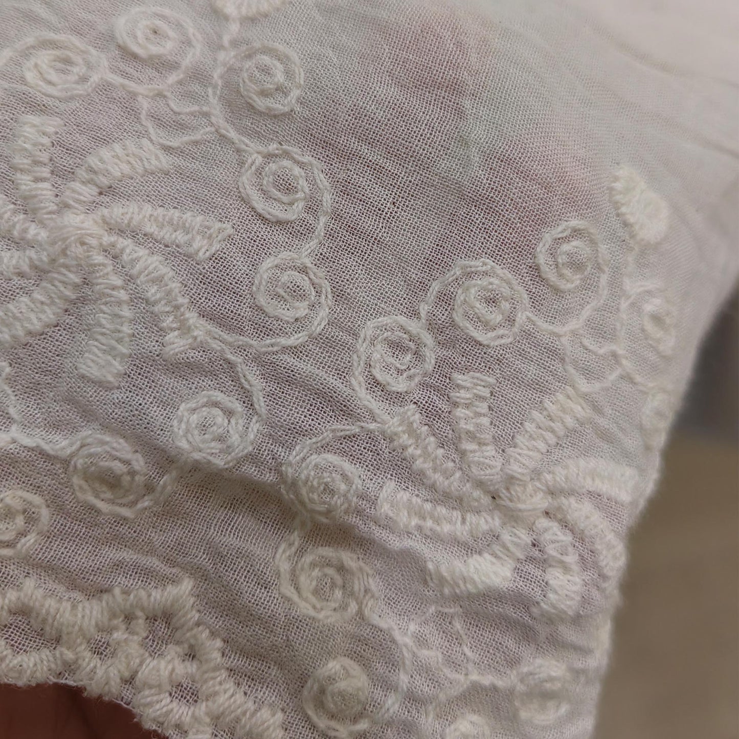 Cotton Lace shirt ecru color soft cotton voile shirt retro style lace shirt embroidery shirt