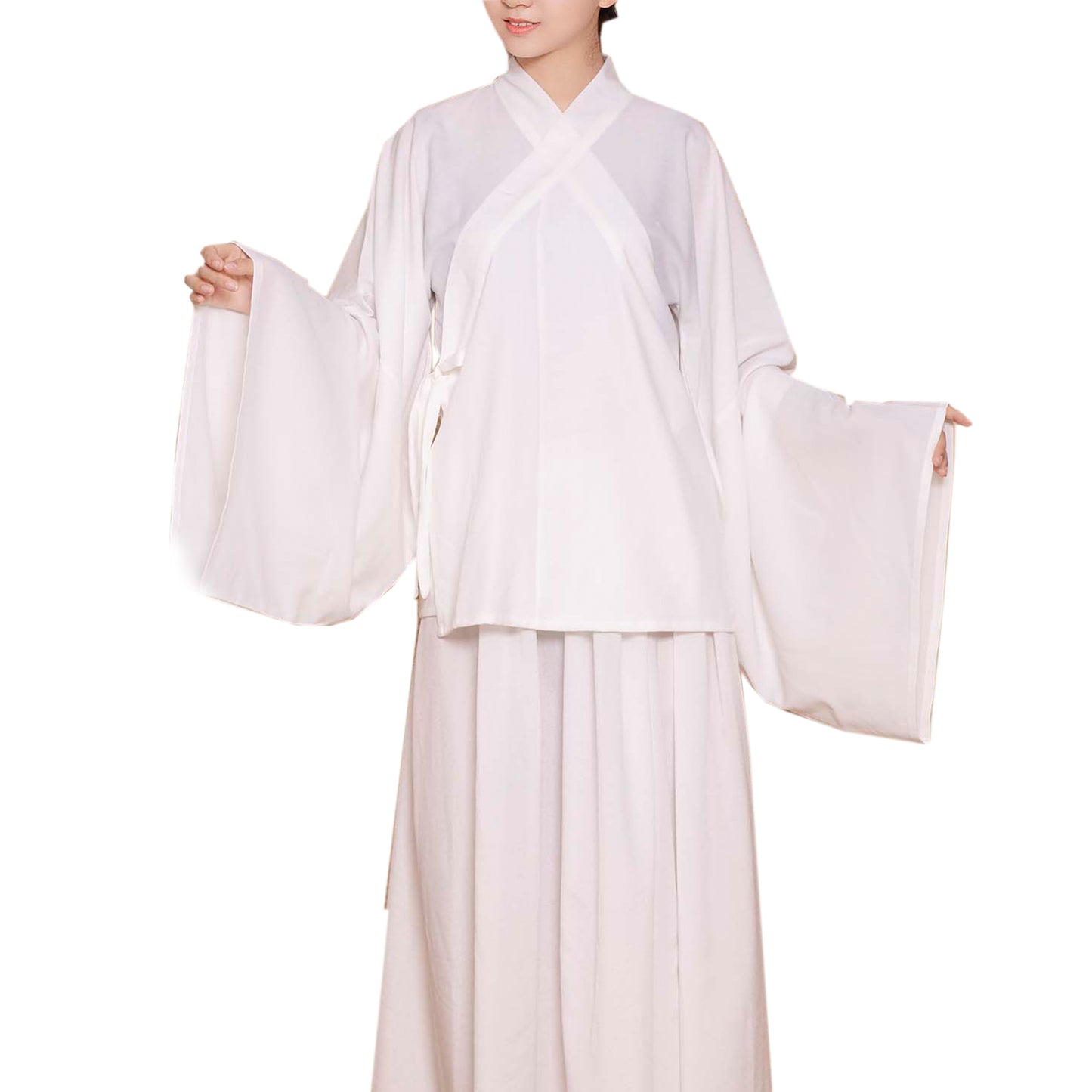 White rayon Hanfu inner piece Hanfu top Hanfu sleep wear Hanfu home staying wear