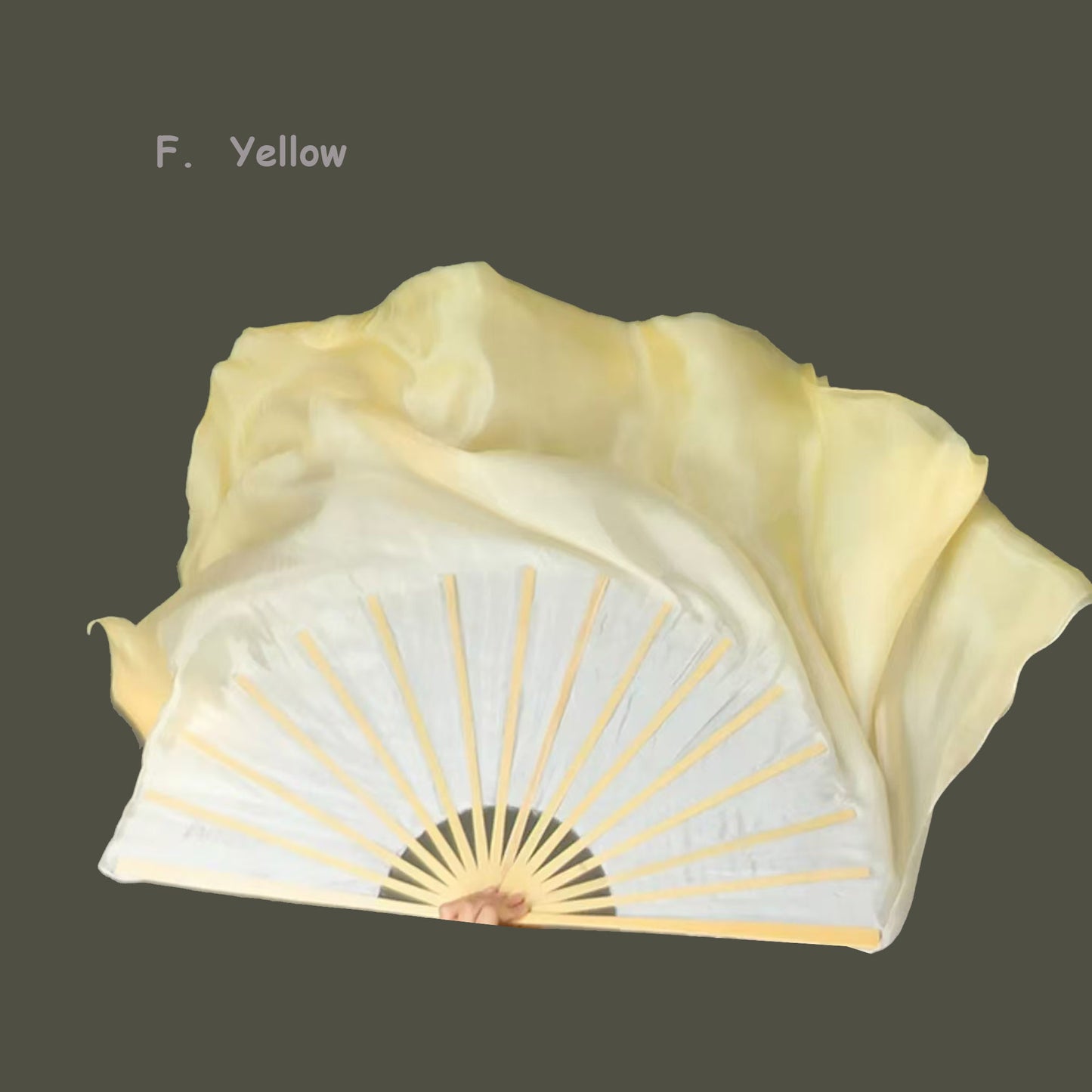 Silk dancing fan real silk fan dancing fan different colors and different sizes
