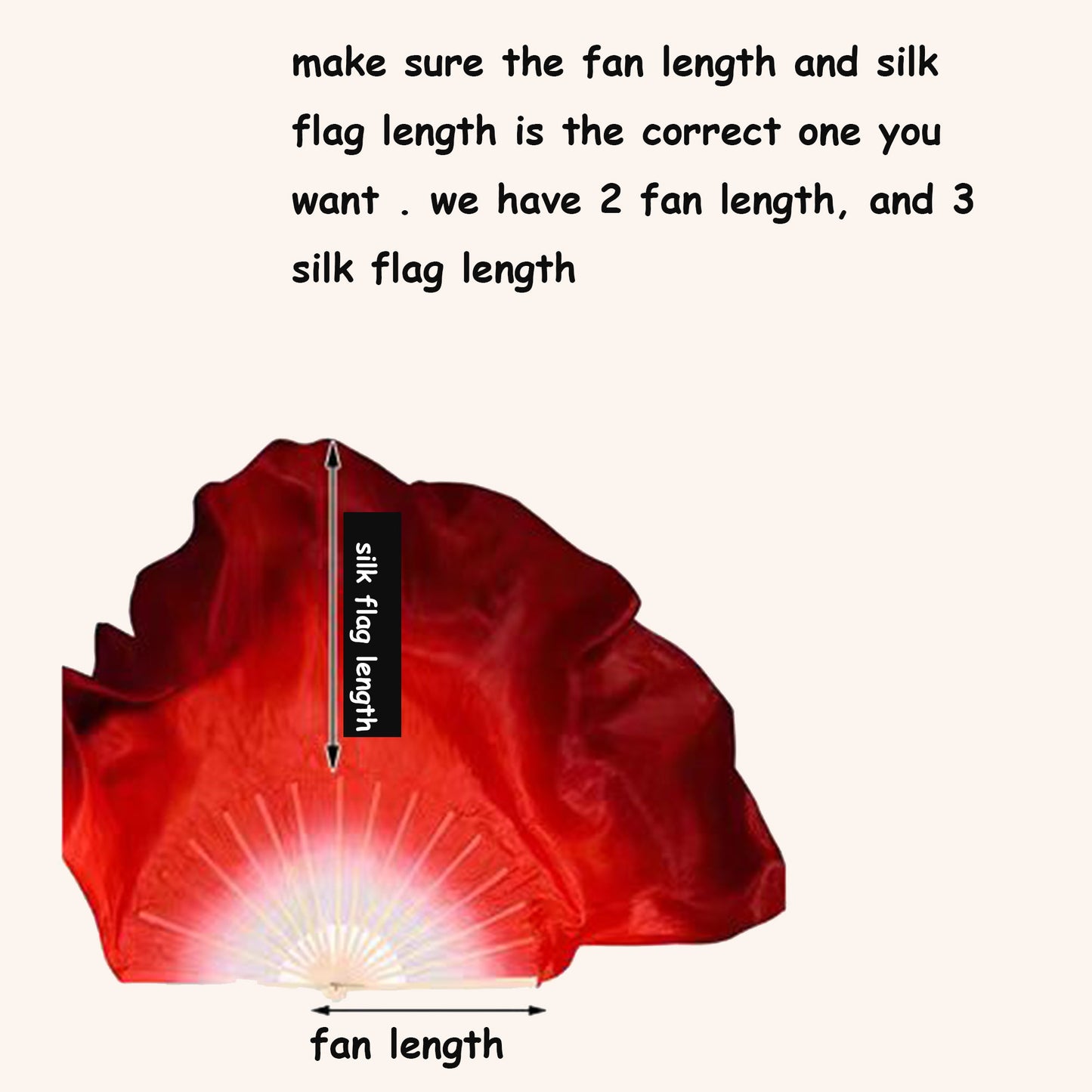 Silk dancing fan real silk fan dancing fan different colors and different sizes