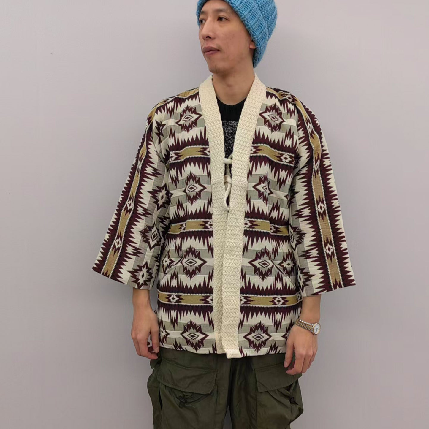 Men's kimono Indiana motif kimono coat kimono jacket winter kimono coat retro style kimono jacket