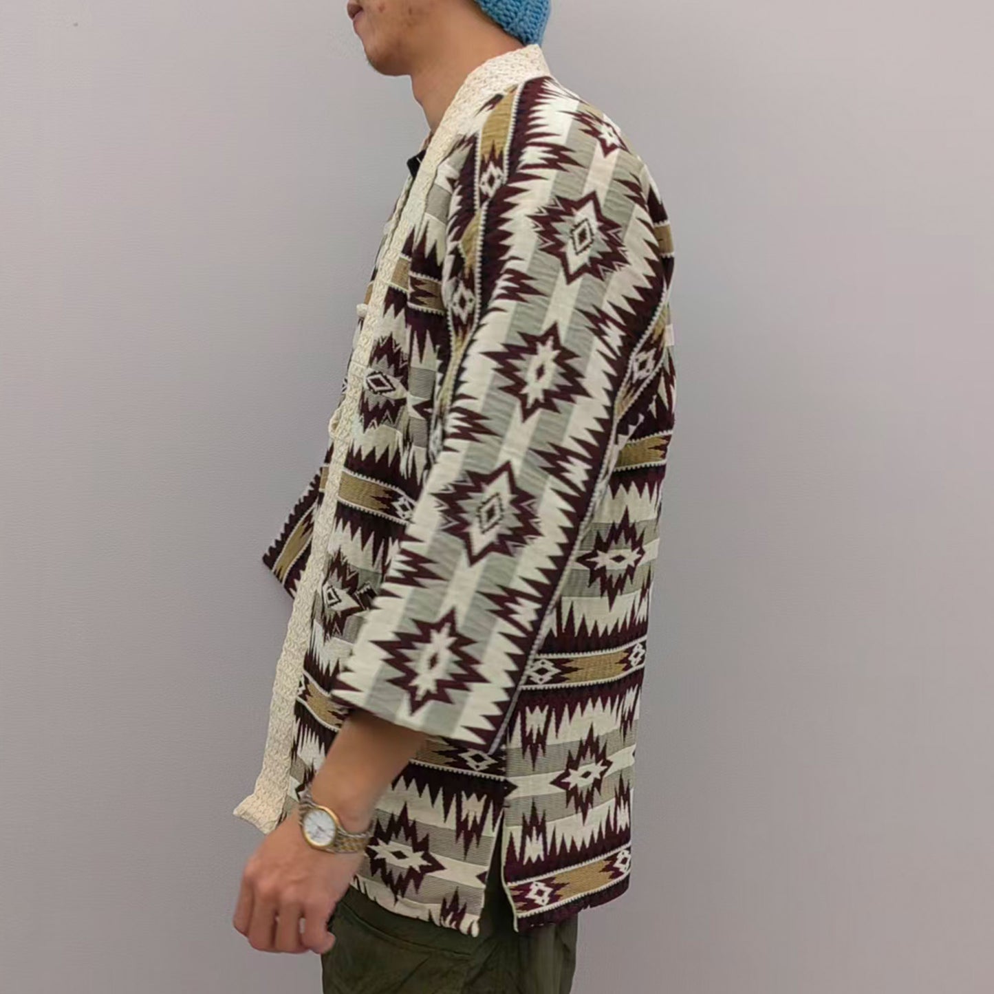 Men's kimono Indiana motif kimono coat kimono jacket winter kimono coat retro style kimono jacket