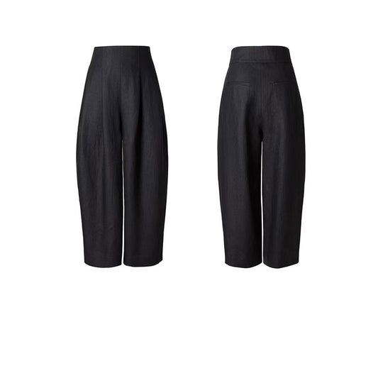 Linen Pants  peg-top pants Fitted waist linen peg top pants custom size available