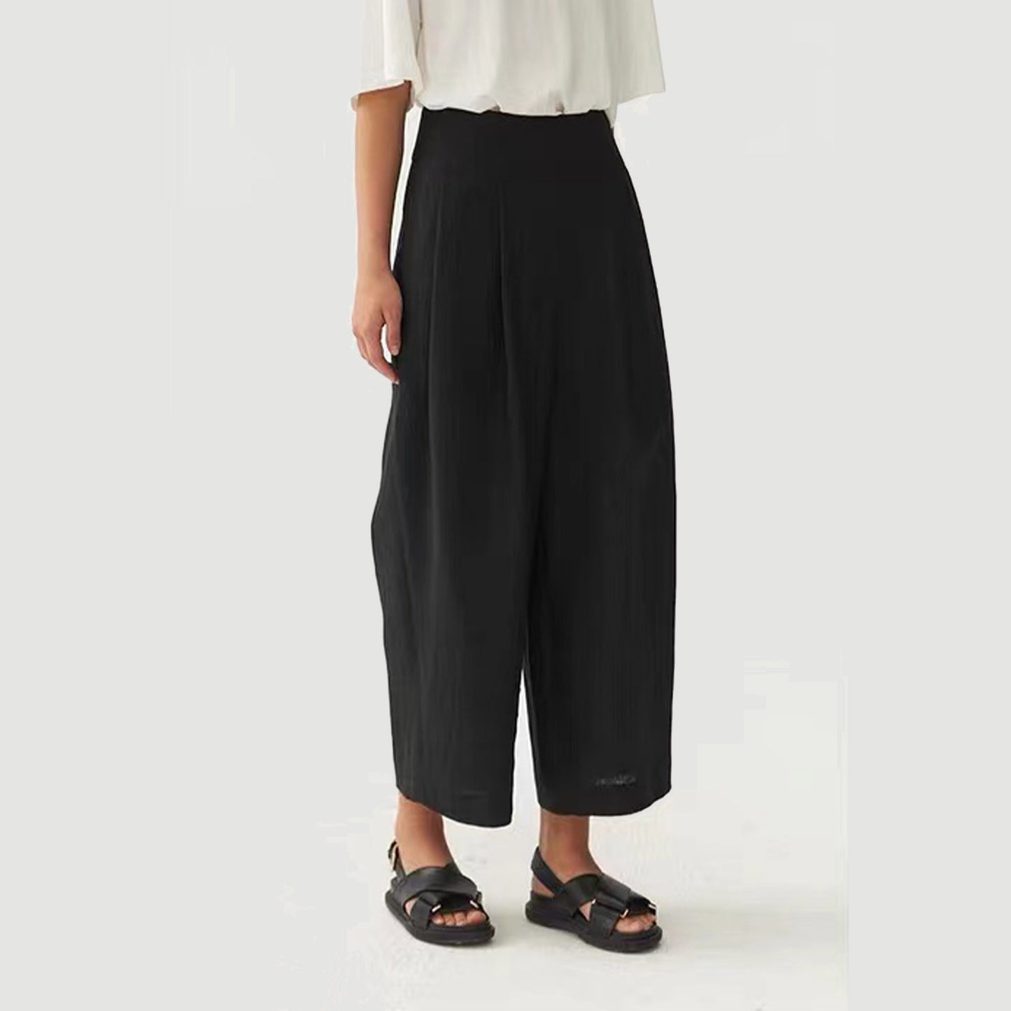 Linen Pants  peg-top pants Fitted waist linen peg top pants custom size available