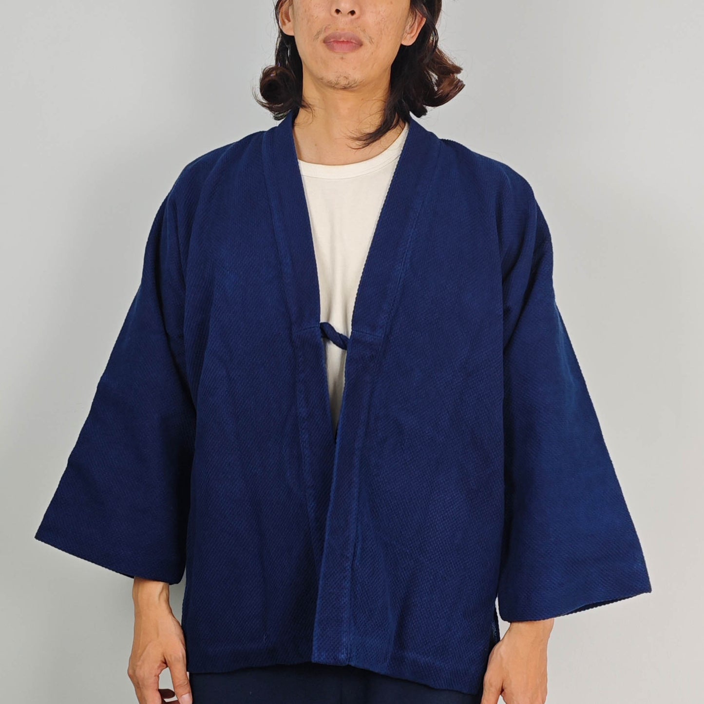 Neza Studio Kendo Jacket Japanese Kendo Jacket Indigo Sashiko Noragi Cotton Blue Coat sashiko hanten jacket sashiko indigo kimono sashiko