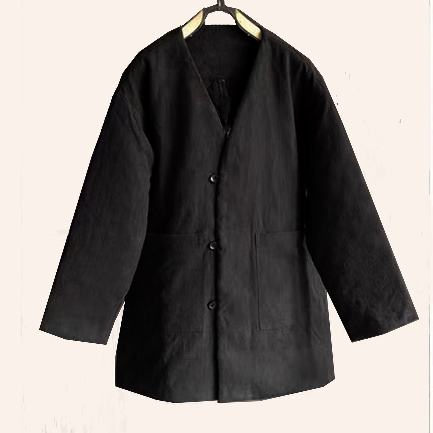 Padded jacket black jacket with scarf cotton padded jacket simple padded scarf jacket