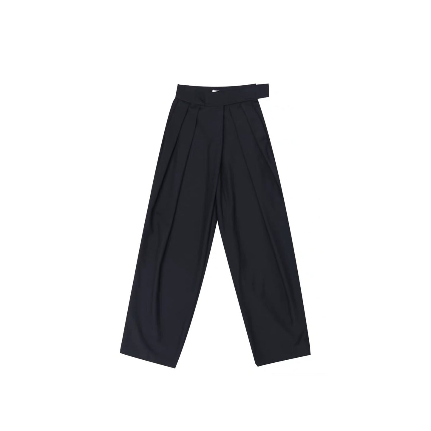 Black Suit Pants Loose Fit Trousers Wide Leg Soft Acetate Pants Neza Studio Long Trousers Unisex Pants Minimalist Style