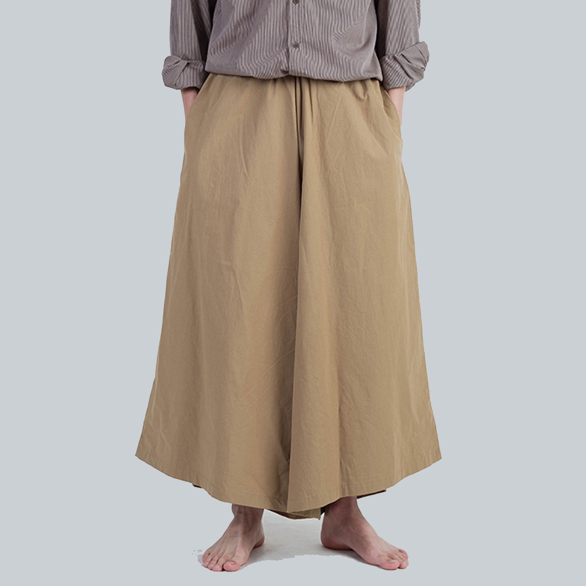 Wide leg pants men / Harem Culottes /  Culottes / Japanese clothing／Wide leg pants women / Harem pants men/cotton pants wide cotton trousers