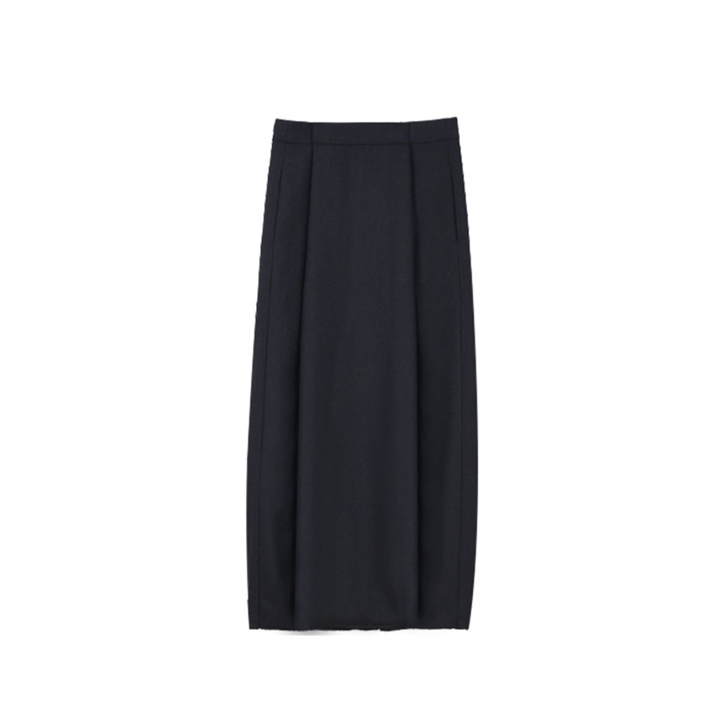 Black wool skirt bud shape long skirt winter wool skirt narrow skirt back slit skirt