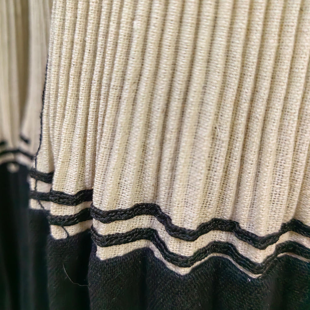 Yi skirt pleates skirt hand made pleated cotton skirt max length color block skirt