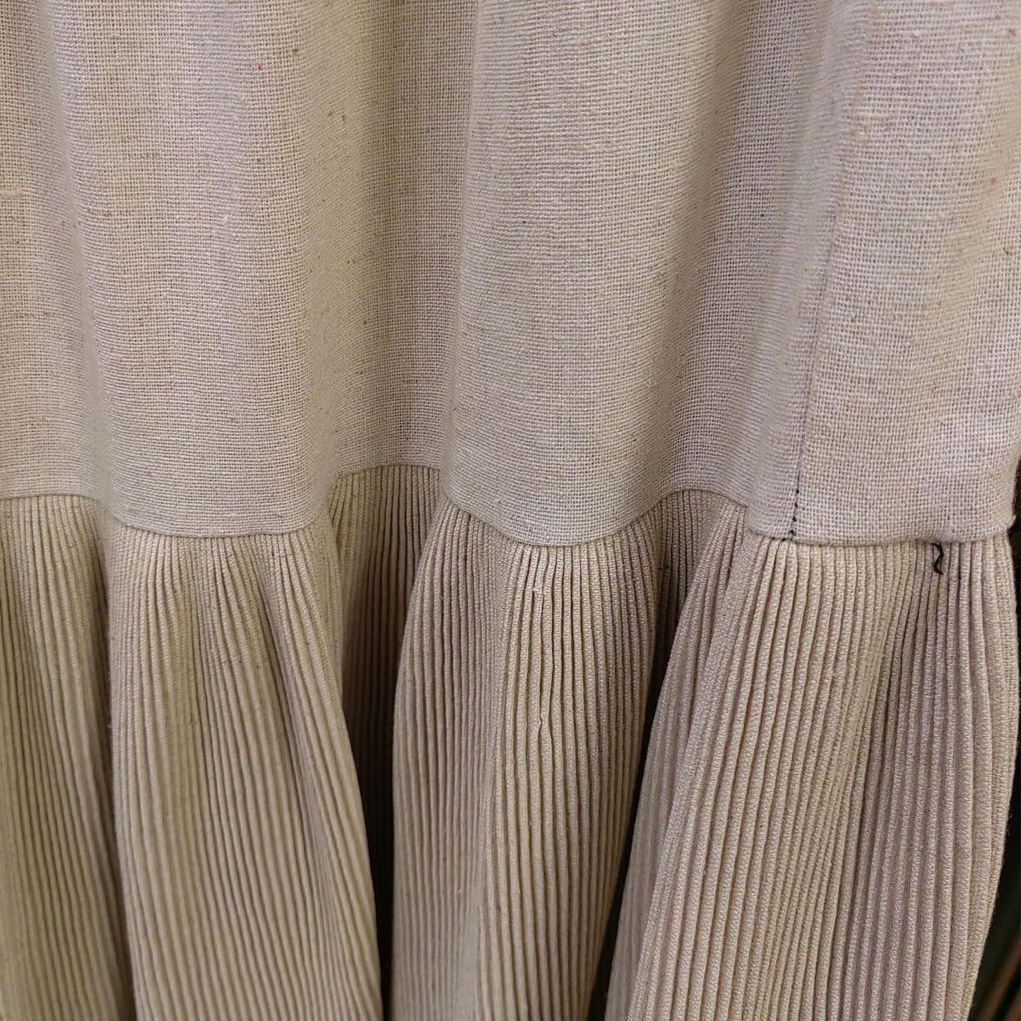 Yi skirt pleates skirt hand made pleated cotton skirt max length color block skirt